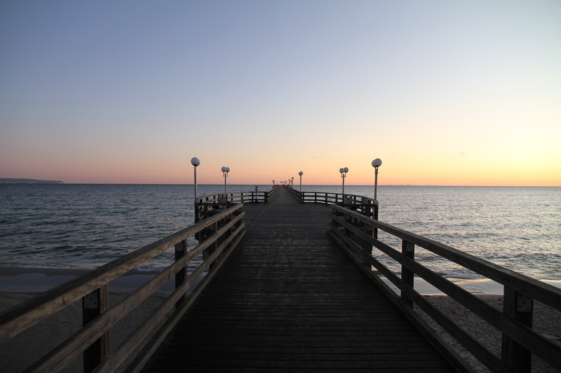 Seebrücke Binz bei Sonnenaufgang