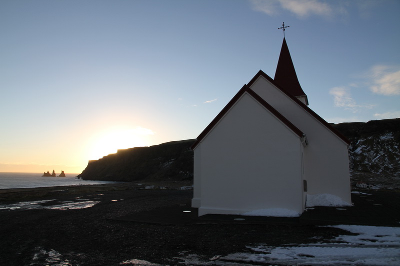 Reynisdrangar view from Chuch in Vik