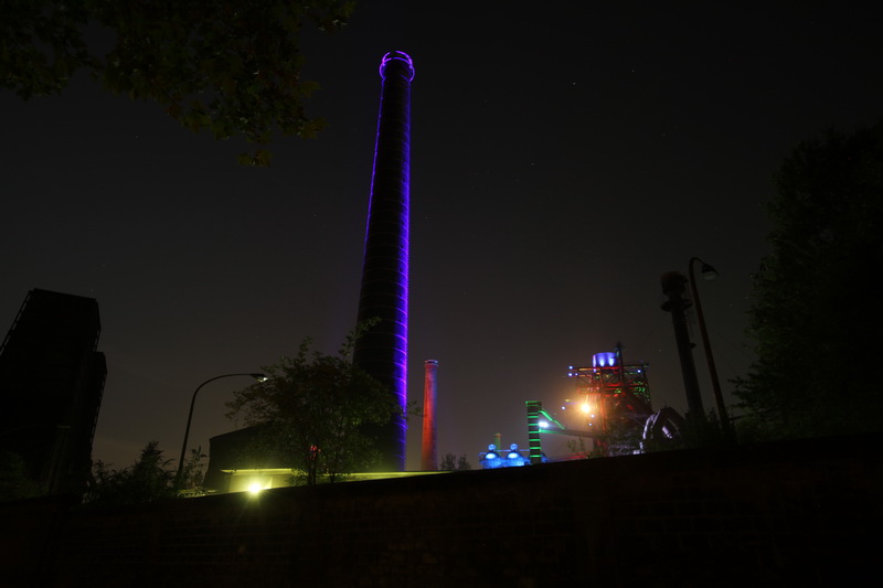 Duisburg Landschaftspark Nord bei Nacht